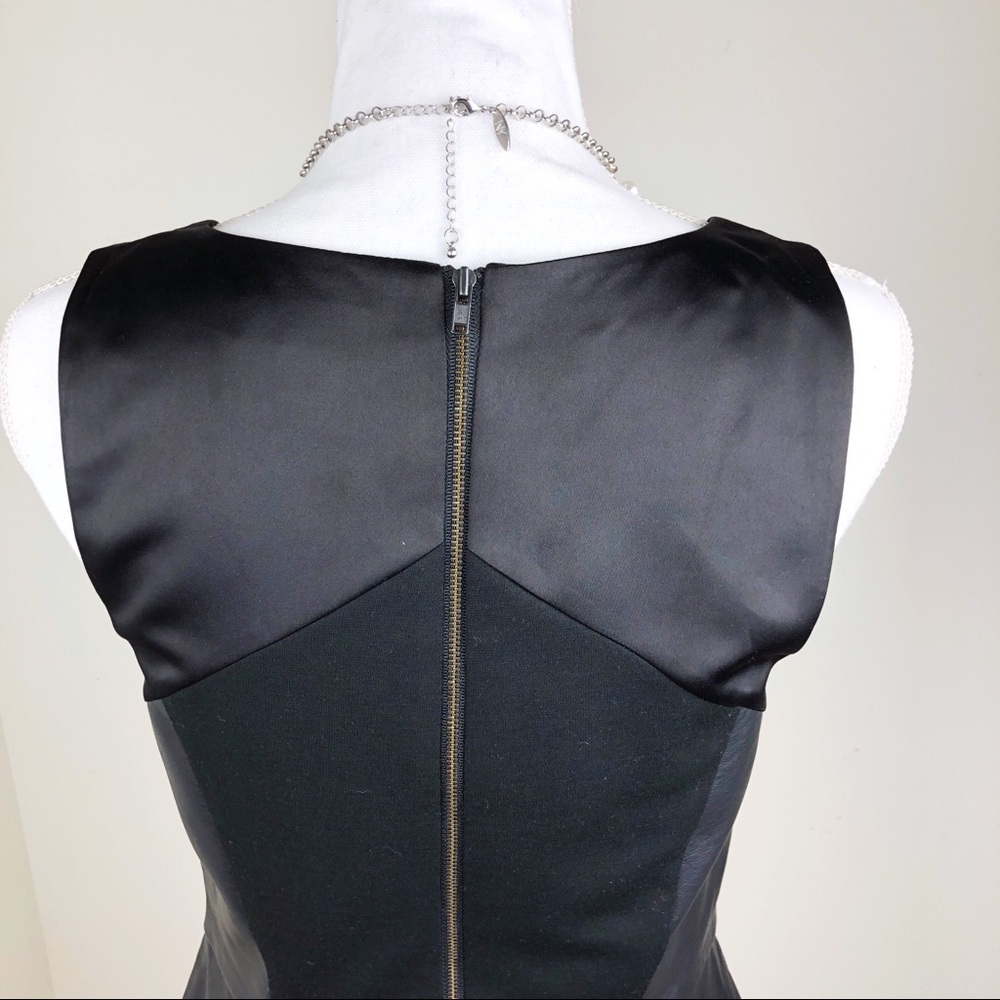 The Limited Vegan Leathr Satin Fit & Flare Dress - Picture 5 of 8